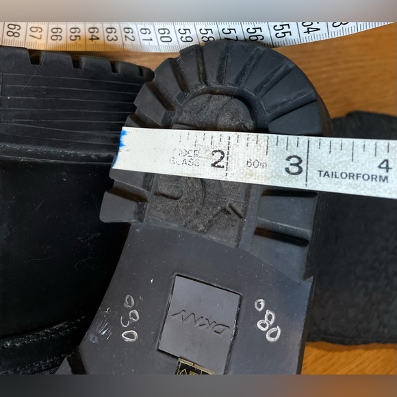 DKNY Rain Cascade Black Boots Womens US 6.5 UK 37 Knee High Cold Weather Y2K Gal - Picture 12 of 12